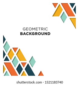 Cover Background with Geometric Abstract Pattern at The Corner