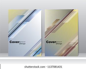Cover background with modern geometry design template.