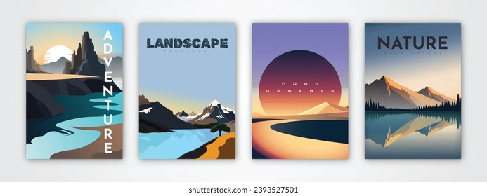 cover with a background of natural mountain landscape views