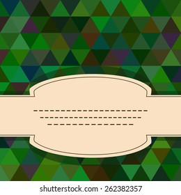 Cover with the background of the triangles for your design