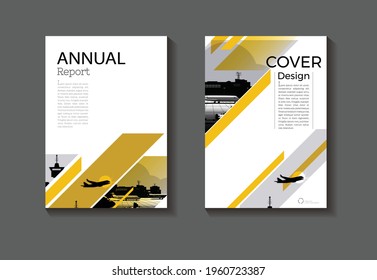 cover background Yellow abstract modern design modern book cover Brochure cover template,annual report, magazine and flyer layout Vector a4
