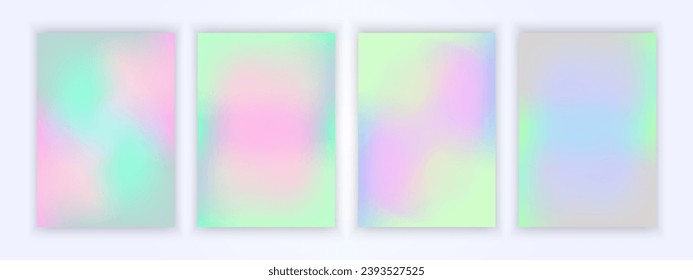 cover backgrounds set with modern abstract blurred color gradient. Smooth templates collection for brochures, posters, banners, flyers and cards