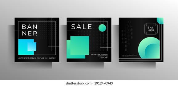Cover for banner, flyer, poster template set. Colorful vector geometric design.