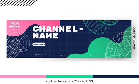 Cover banner Template liquid abstract gradient , Design a creative graphic banner for a web application.