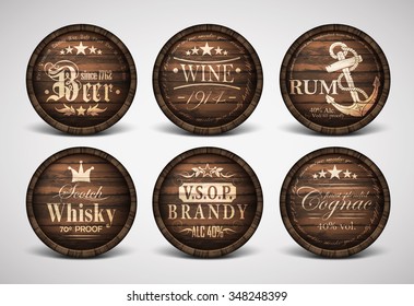 Cover barrels for storage of various of alcoholic beverages