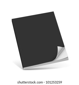 Cover black book with blank. vector illustration