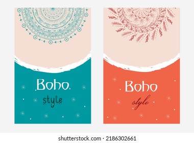 cover in boho style. cover mandala