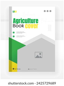 Cover Book agriculture and modern concept plant with nature magazine template 