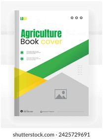 Cover Book agriculture and modern concept plant with nature magazine template 