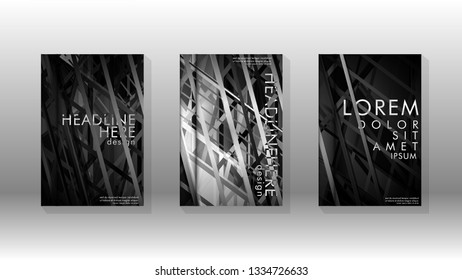 Cover book with background geometric design. Shapes lines and stripes with gradient colors. Valid for banners, placards, leaflets, poster designs, etc. Eps10 vector template