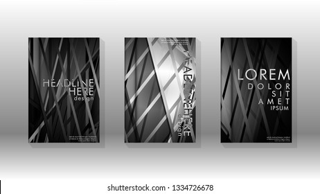 Cover book with background geometric design. Shapes lines and stripes with gradient colors. Valid for banners, placards, leaflets, poster designs, etc. Eps10 vector template