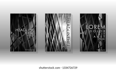 Cover book with background geometric design. Shapes lines and stripes with gradient colors. Valid for banners, placards, leaflets, poster designs, etc. Eps10 vector template
