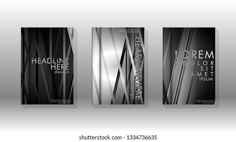 Cover book with background geometric design. Shapes lines and stripes with gradient colors. Valid for banners, placards, leaflets, poster designs, etc. Eps10 vector template