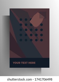 Cover for book, booklet, magazine, catalog, poster design template. Geometric design. A4 format. Vector 10 EPS.