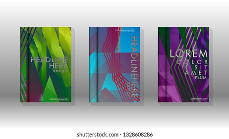 Cover book colorful hexagon abstract background. Transparent vector background in EPS 10.
