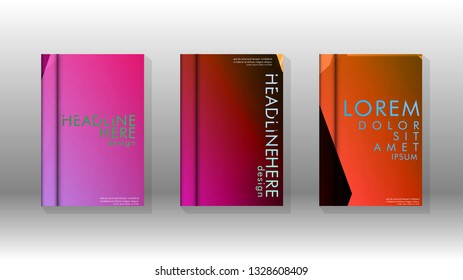 Cover book colorful hexagon abstract background. Transparent vector background in EPS 10.