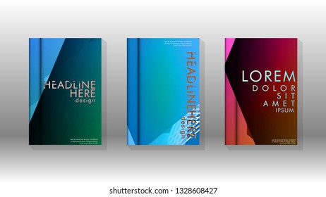 Cover book colorful hexagon abstract background. Transparent vector background in EPS 10.