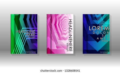 Cover book colorful hexagon abstract background. Transparent vector background in EPS 10.