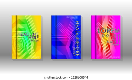 Cover book colorful hexagon abstract background. Transparent vector background in EPS 10.