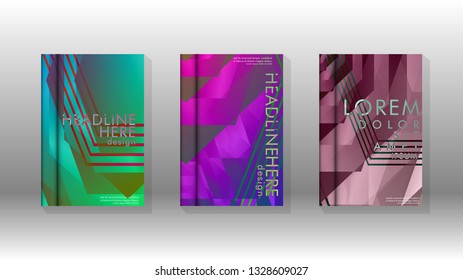 Cover book colorful hexagon abstract background. Transparent vector background in EPS 10.