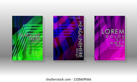 Cover book colorful hexagon abstract background. Transparent vector background in EPS 10.