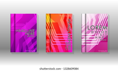 Cover book colorful hexagon abstract background. Transparent vector background in EPS 10.