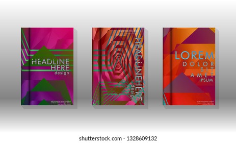 Cover book colorful hexagon abstract background. Transparent vector background in EPS 10.