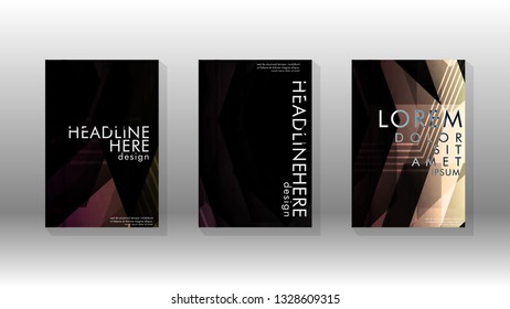 Cover book colorful hexagon abstract background. Transparent vector background in EPS 10.