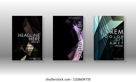 Cover book colorful hexagon abstract background. Transparent vector background in EPS 10.