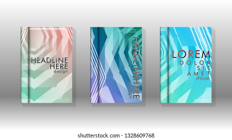 Cover book colorful hexagon abstract background. Transparent vector background in EPS 10.