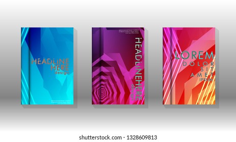 Cover book colorful hexagon abstract background. Transparent vector background in EPS 10.