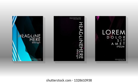 Cover book colorful hexagon abstract background. Transparent vector background in EPS 10.