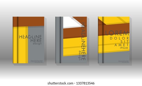 Cover book concept abstract geometric background with a combination of colors and shapes