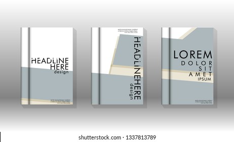 Cover book concept abstract geometric background with a combination of colors and shapes