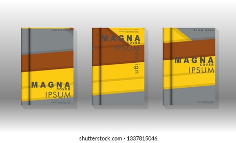 Cover book concept abstract geometric background with a combination of colors and shapes