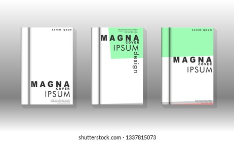Cover book concept abstract geometric background with a combination of colors and shapes