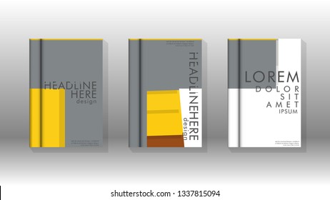 Cover book concept abstract geometric background with a combination of colors and shapes