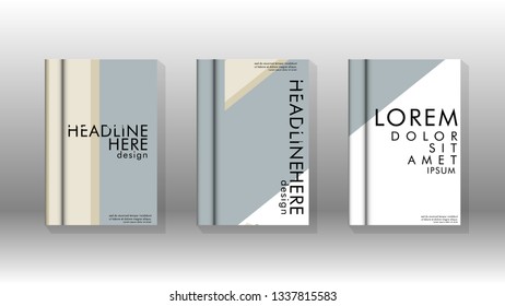 Cover book concept abstract geometric background with a combination of colors and shapes