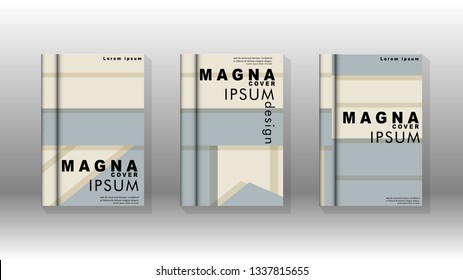 Cover book concept abstract geometric background with a combination of colors and shapes