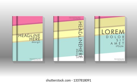 Cover book concept abstract geometric background with a combination of colors and shapes