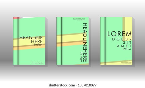 Cover book concept abstract geometric background with a combination of colors and shapes