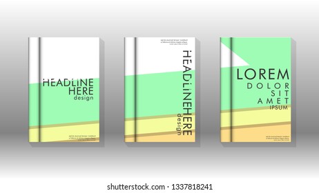 Cover book concept abstract geometric background with a combination of colors and shapes