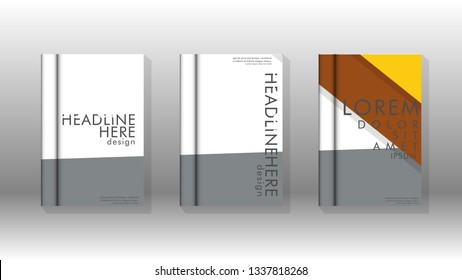 Cover book concept abstract geometric background with a combination of colors and shapes