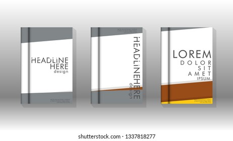 Cover book concept abstract geometric background with a combination of colors and shapes
