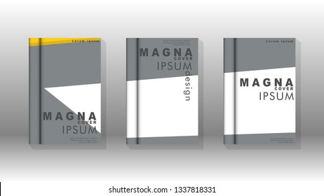 Cover book concept abstract geometric background with a combination of colors and shapes