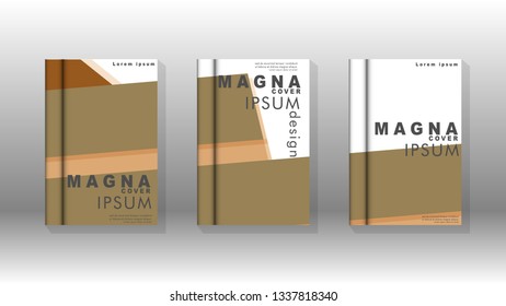 Cover book concept abstract geometric background with a combination of colors and shapes