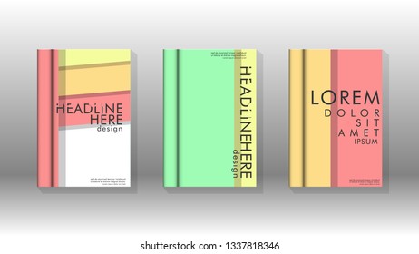 Cover book concept abstract geometric background with a combination of colors and shapes