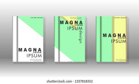 Cover book concept abstract geometric background with a combination of colors and shapes
