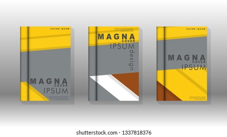 Cover book concept abstract geometric background with a combination of colors and shapes