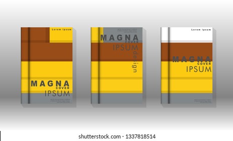 Cover book concept abstract geometric background with a combination of colors and shapes